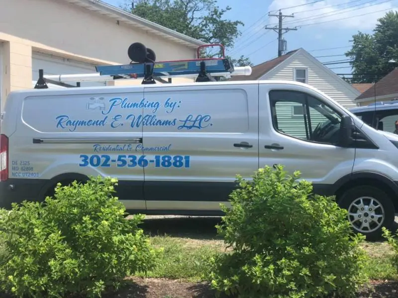 Raymond E. Williams Plumbing service truck